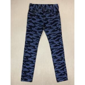 True Religion Jeans Mens 28 Blue Camo Relaxed Skinny Mid Rise Stretch Denim
